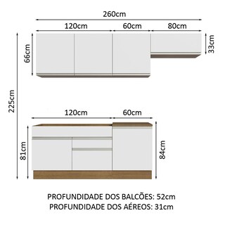 Foto 3 | Foto 3 | Cocina Integral Madesa Glamy Blanca de 260 Cm