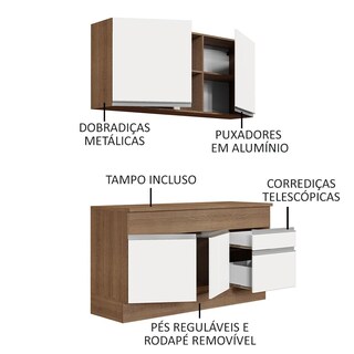 Foto 4 | Foto 4 | Cocina Integral Madesa Glamy Blanca de 150 Cm