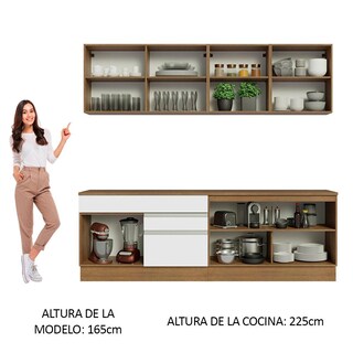 Foto 5 | Foto 5 | Cocina Integral Madesa Glamy Marrón 240 Cm