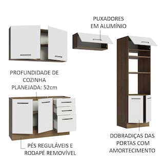 Foto 4 | Foto 4 | Cocina Integral Madesa Ágata Marrón con Blanco