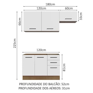 Foto 3 | Foto 3 | Cocina Integral 180cm Madesa Agata 09 Marrón