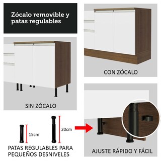 Foto 8 | Foto 8 | Cocina Integral 120 cm Glamy Madesa 08 Marrón