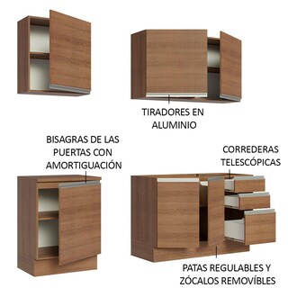 Foto 4 | Foto 4 | Cocina Integral 180cm Glamy Madesa 05 Marrón