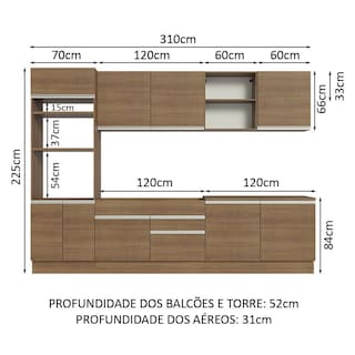 Foto 3 | Foto 3 | Cocina Integral 310 cm Glamy Madesa 02 Marrón