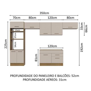 Foto 3 | Foto 3 | Cocina Integral Madesa Agata Beige 350 Cm