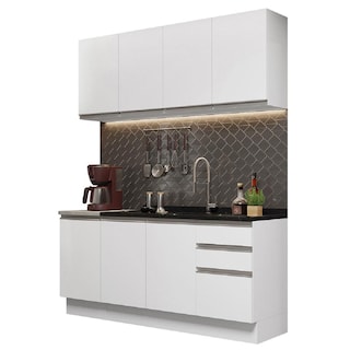 Foto 1 | Foto 1 | Cocina Integral Madesa Glamy Blanca 160 CM sin Mesón de Acero