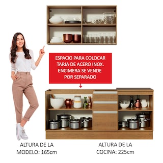 Foto 5 | Foto 5 | Cocina Integral Madesa Milano Marrón 180 Cm