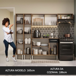 Foto 5 | Foto 5 | Cocina Integral 229cm Marrón/negro Emilly Madesa 08