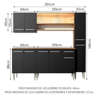 Foto 3 | Foto 3 | Cocina Integral Madesa Emily 201 cm
