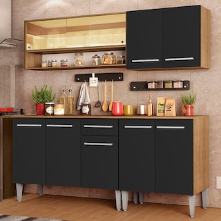Foto 2 | Foto 2 | Cocina Integral 169cm Marrón/negro Emilly Dance Madesa 07