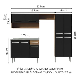 Foto 3 | Foto 3 | Cocina Integral 229cm con Fregadero Emilly Madesa 10