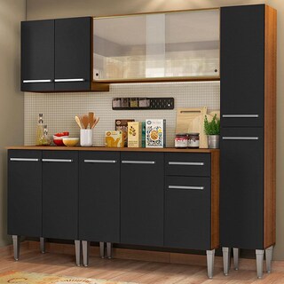 Foto 2 | Foto 2 | Cocina Integral 201cm Marrón/negro Emilly Fast Madesa 02