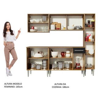 Foto 5 | Foto 5 | Cocina Integral 201cm Marrón/negro Emilly Fast Madesa 02