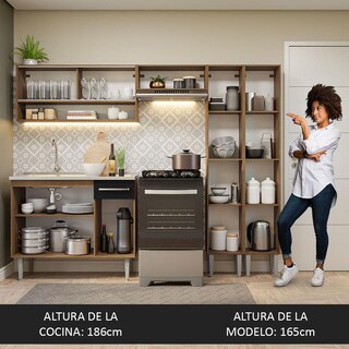 Foto 5 | Foto 5 | Cocina Integral Emilly Madesa 229 cm con Fregadero
