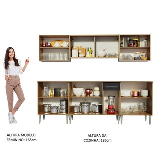 Foto 5 | Foto 5 | Cocina Integral 233cm Marrón/negro Emilly Wind Madesa 02
