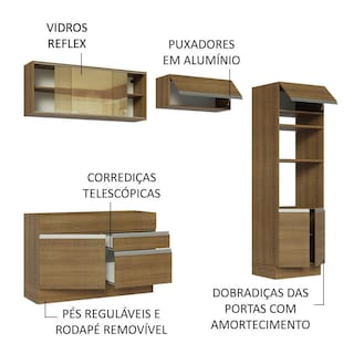 Foto 4 | Foto 4 | Cocina Integral Glamy Madesa 270cm con Módulos Separados