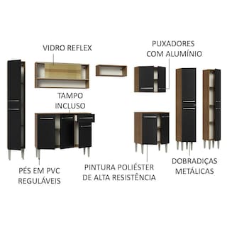 Foto 4 | Foto 4 | Cocina Integral 325 cm Emilly Madesa 05 Marrón