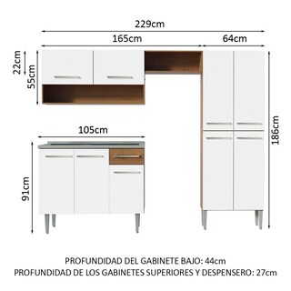 Foto 3 | Foto 3 | Cocina Integral Madesa Emilly 229 cm con Fregadero 10