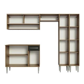 Foto 6 | Foto 6 | Cocina Integral Emilly Madesa 229cm Marrón/Negro con Vidrios Reflex