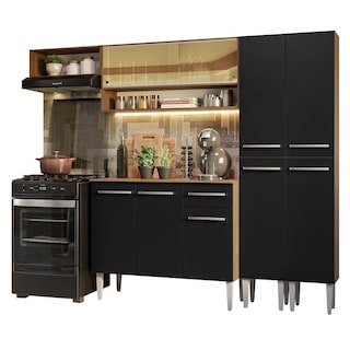 Foto 1 | Foto 1 | Cocina Integral 229cm Marrón/negro Emilly Madesa 07