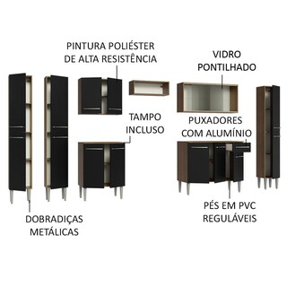 Foto 4 | Foto 4 | Cocina Integral 325cm Marrón Emilly Madesa 03