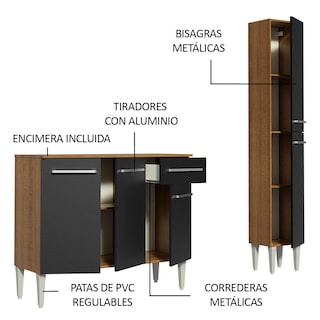 Foto 4 | Foto 4 | Cocina Integral Madesa Marrón de 137 cm