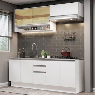 Foto 2 | Foto 2 | Cocina Integral con Fregadero 200cm Glamy Madesa 09 Blanco