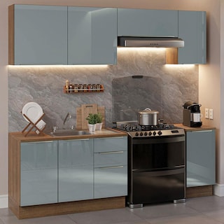Foto 2 | Foto 2 | Cocina Integral Madesa Lux 240cm con Accesorios - Marrón/Gris