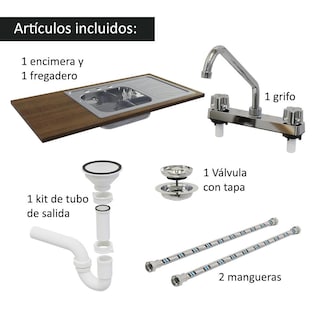 Foto 5 | Foto 5 | Cocina Integral Madesa Lux 240cm con Accesorios - Marrón/Gris