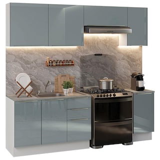 Foto 1 | Foto 1 | Cocina Integral con Accesorios 240 cm Lux Blanco/Gris