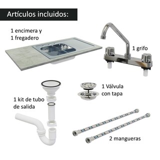 Foto 6 | Foto 6 | Cocina Integral con Accesorios 240 cm Lux Blanco/Gris
