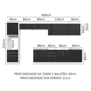 Foto 3 | Foto 3 | Cocina Integral Modular Madesa Lux 400cm Bn