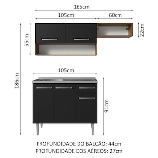 Foto 3 | Foto 3 | Cocina Integral Madesa Emily 165 cm