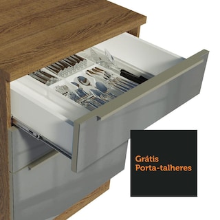 Foto 7 | Foto 7 | Gabinete de Cocina Integral Completa Madesa 240 Cm Lux Rústico/gris 02