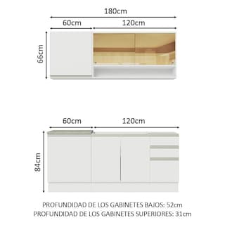 Foto 3 | Foto 3 | Cocina Integral Modular Madesa Glamy 180cm Bb