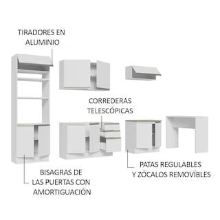 Foto 4 | Foto 4 | Cocina Integral Completa Modular Madesa Glamy 315cm Bb 02