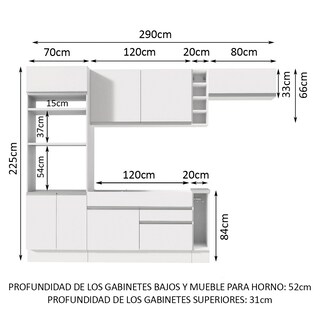 Foto 2 | Foto 2 | Cocina Integral Madesa Safira 290 cm Blanca