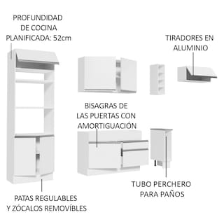 Foto 3 | Foto 3 | Cocina Integral Madesa Safira 290 cm Blanca