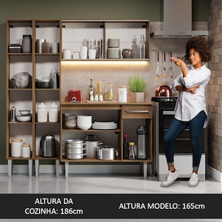 Foto 5 | Foto 5 | Madesa Gabinete De Cocina Integral Compacta 169 Cm Emilly Rústico 10