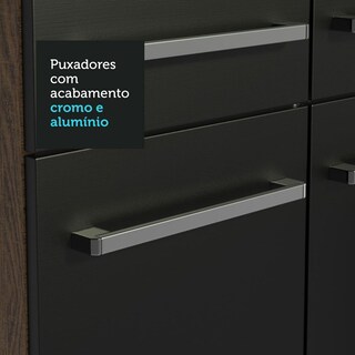 Foto 7 | Foto 7 | Madesa Gabinete De Cocina Integral Compacta 165 Cm Con Fregadero Emilly Rustic/negro 05