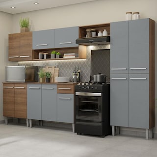 Foto 1 | Foto 1 | Madesa Gabinete De Cocina Integral 293 Cm Emilly Rústico/gris 01