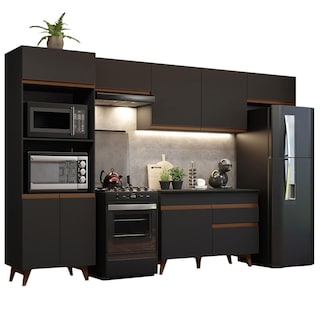 Foto 1 | Foto 1 | Madesa Gabinete De Cocina Integral 330 Cm Reims Negro 01