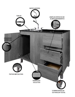 Foto 3 | Foto 3 | Cocina Integral Premium Modelo Clavel Encimera Con Tarja