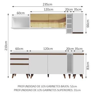Foto 3 | Foto 3 | Cocina Integral Completa Modular Madesa Reims 235cm Bb 01