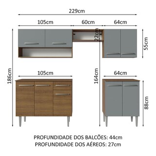 Foto 3 | Foto 3 | Cocina Integral Completa Modular Madesa Emilly 229cm Mg 15