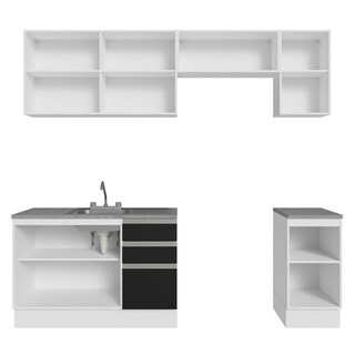 Foto 7 | Foto 7 | Cocina Integral Con Acessorios 240cm Glamy Blanco/negro