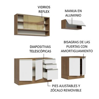 Foto 5 | Foto 5 | Cocina Integral Completa Madesa Glamy 200cm Con Tarja Mb