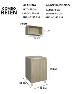 Foto 6 | Foto 6 | Cocina Integral Con Gabinete Inferior Y Alacena Modelo BELEN