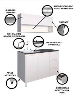 Foto 3 | Foto 3 | Cocina Integral Con Alacena Inferior Y Superior Modelo Girasol