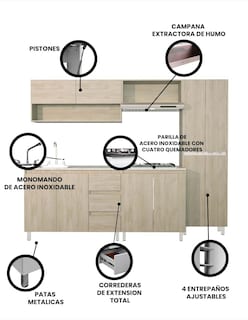 Foto 3 | Foto 3 | Cocina Integral Decomobil Olivo Beige